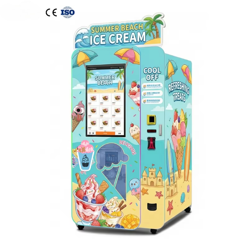 Soft Serve Ice Cream Machine - Ice Cream Vending Machine Automatic Soft